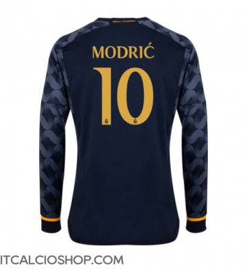 Real Madrid Luka Modric #10 Seconda Maglia 2023-24 Manica Lunga